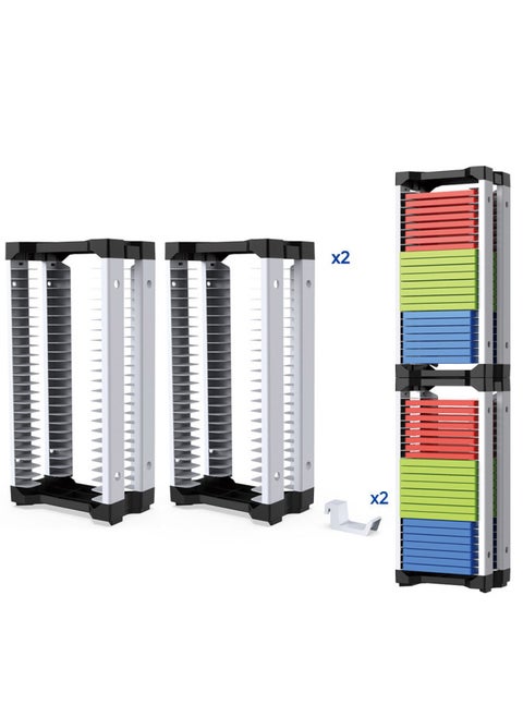 PS5 Game Disc Single And Double Layer Storage Disc Rack Suitable For Switch/P4 Single Layer Disc Storage Rack With Hook-Product Color:Double-layer Dish Rack Hook