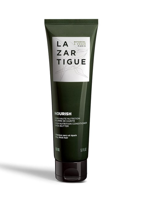 Lazartigue Nourish Conditioner, Enriched with Shea Butter, Intensely Nourishes & Softens Dry Hair, Easier to Detangle, Lastingly Disciplined, Shiny, Vegan 5.1 fl Oz