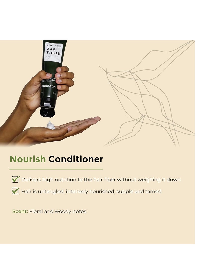 Lazartigue Lazartigue Nourish Conditioner, Enriched with Shea Butter, Intensely Nourishes & Softens Dry Hair, Easier to Detangle, Lastingly Disciplined, Shiny, Vegan 5.1 fl Oz  - Image 3