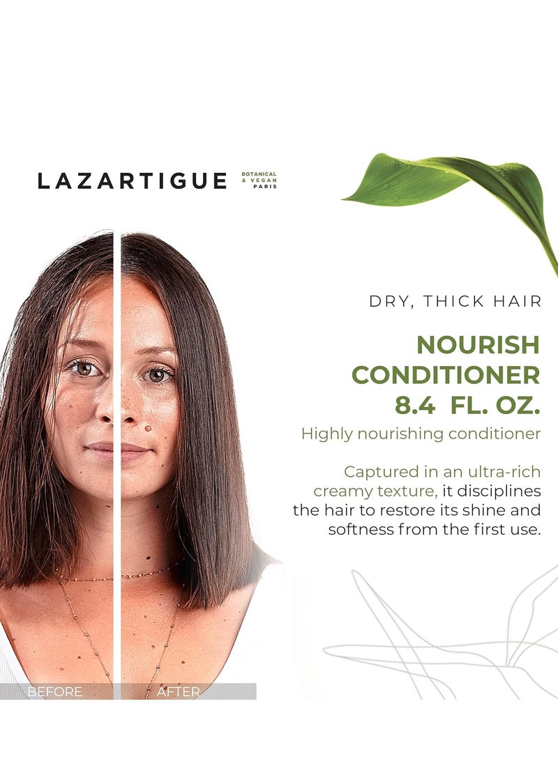 Lazartigue Lazartigue Nourish Conditioner, Enriched with Shea Butter, Intensely Nourishes & Softens Dry Hair, Easier to Detangle, Lastingly Disciplined, Shiny, Vegan 5.1 fl Oz  - Image 4