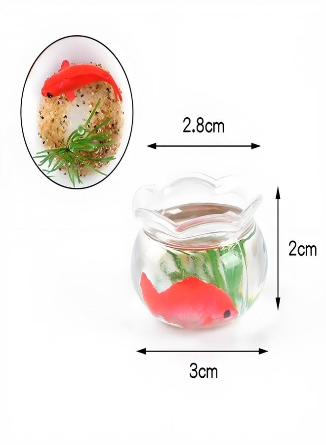 WinldMonmo Miniature Goldfish Bowls for Dollhouse – Realistic Resin Fish Tank Accessories, Cute Animal Figurines, Smooth Surface, Fairy Garden Decor, 1:12 Scale, Perfect for Cupcake Toppers & DIY Projects - Image 4