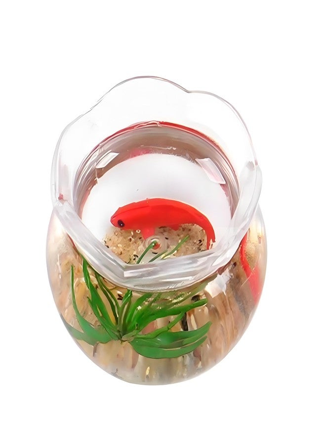 WinldMonmo Miniature Goldfish Bowls for Dollhouse – Realistic Resin Fish Tank Accessories, Cute Animal Figurines, Smooth Surface, Fairy Garden Decor, 1:12 Scale, Perfect for Cupcake Toppers & DIY Projects - Image 1