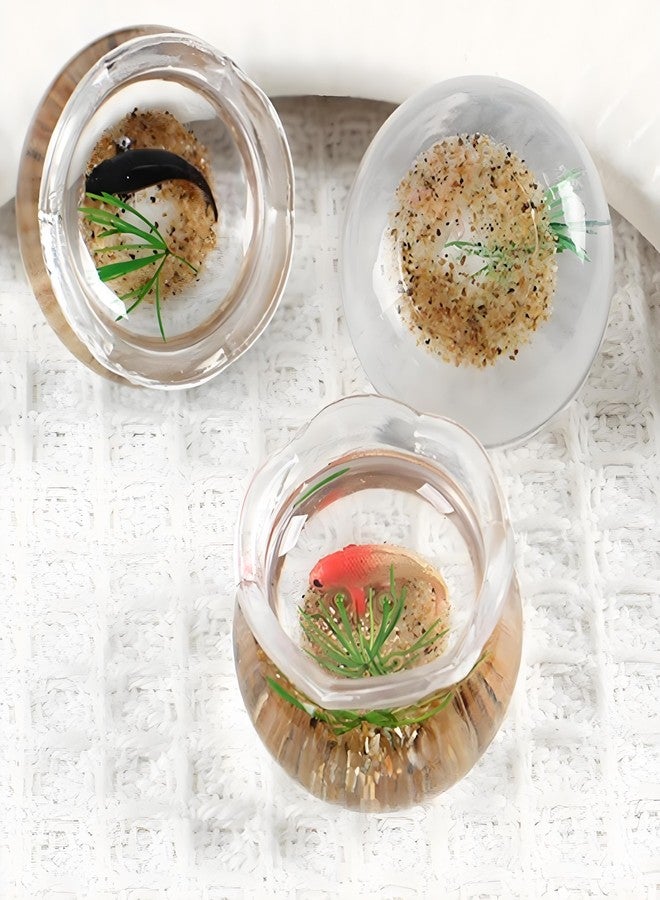 WinldMonmo Miniature Goldfish Bowls for Dollhouse – Realistic Resin Fish Tank Accessories, Cute Animal Figurines, Smooth Surface, Fairy Garden Decor, 1:12 Scale, Perfect for Cupcake Toppers & DIY Projects - Image 5