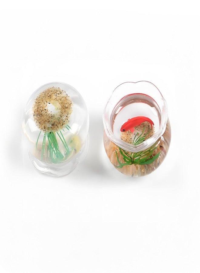 WinldMonmo Miniature Goldfish Bowls for Dollhouse – Realistic Resin Fish Tank Accessories, Cute Animal Figurines, Smooth Surface, Fairy Garden Decor, 1:12 Scale, Perfect for Cupcake Toppers & DIY Projects - Image 3