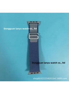 For Apple IwatchS10/S9/S8/S7/Ultra Genuine Goods Titanium Alloy Connector Alpine Loop Strap-Color:Blue (titanium Alloy Connector)