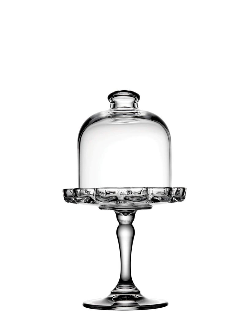 Y&D 2 PCS Mini Cake Domes Cookie Display Cake Holder Cake Stand Decorative Candlestick  Cake Plate Dome Cover Fruit Glass Cover Shield for Birthday Wedding - Image 2