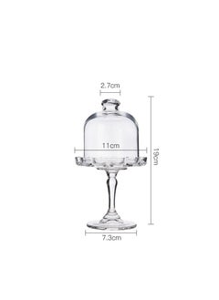 Y&D 2 PCS Mini Cake Domes Cookie Display Cake Holder Cake Stand Decorative Candlestick  Cake Plate Dome Cover Fruit Glass Cover Shield for Birthday Wedding  - Image 4