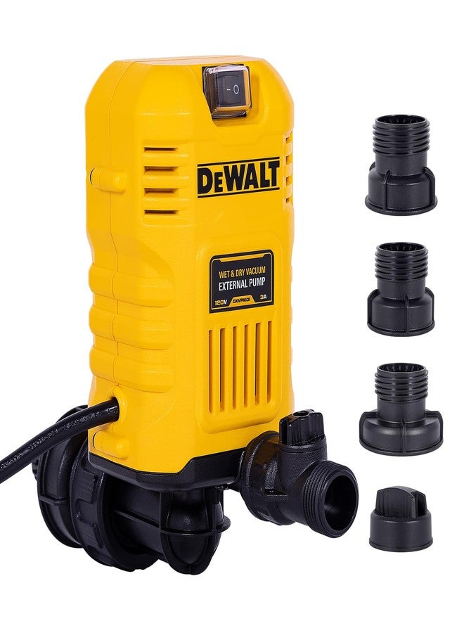 DEWALT Wet Dry Vac External Pump DXVPA101, Shop Vac Accessory for Hard to Reach Areas, 60 Ft Lift, 11 Gal/Min Flow, 19 Ft Cord - Image 1