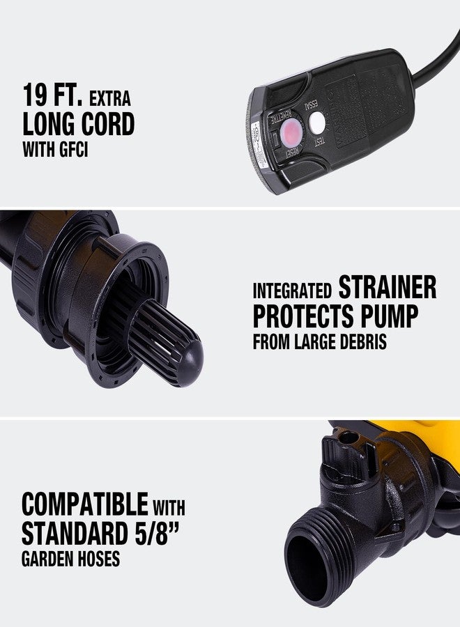 DEWALT Wet Dry Vac External Pump DXVPA101, Shop Vac Accessory for Hard to Reach Areas, 60 Ft Lift, 11 Gal/Min Flow, 19 Ft Cord - Image 5