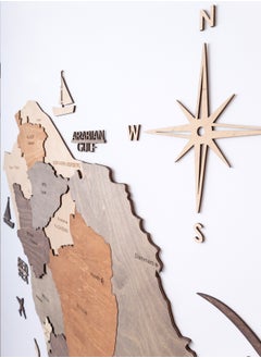 Enjoy The Wood Enjoy Wood - 3D Saudi Arabia Map Wall Art - Elegant Saudi Arabia Map Wooden Decor for Home, Bedroom or Office - Perfect Housewarming Gift, Elegant and Handmade Wall Art - Multicolor  - Image 3