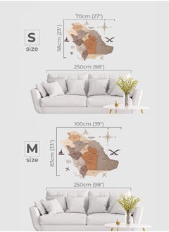 Enjoy The Wood Enjoy Wood - 3D Saudi Arabia Map Wall Art - Elegant Saudi Arabia Map Wooden Decor for Home, Bedroom or Office - Perfect Housewarming Gift, Elegant and Handmade Wall Art - Multicolor  - Image 4