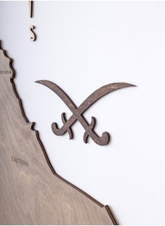 Enjoy The Wood Enjoy Wood - 3D Saudi Arabia Map Wall Art - Elegant Saudi Arabia Map Wooden Decor for Home, Bedroom or Office - Perfect Housewarming Gift, Elegant and Handmade Wall Art - Multicolor  - Image 5