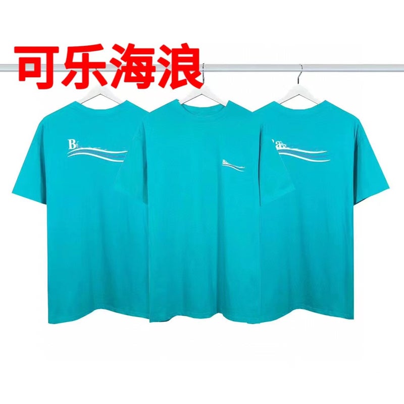 24Ss New Round Neck Short-Sleeved Classic Cola Wave Casual Loose Men And Women Couple Tops Trendy Tee Summer T-Shirts - Image 5