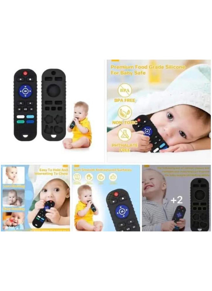 Baby Silicone Teether in Remote Control Shape, Safe for Infants, Made of Soft Silicone, Teething Toy and Dental Development Tool, Perfect Baby Shower Gift (Black). - pzsku/Z14FC9870FDDFCA82DC0CZ/45/_/1732645337/ccd1bbcb-fbf9-40d8-b8c0-801695b2eab4