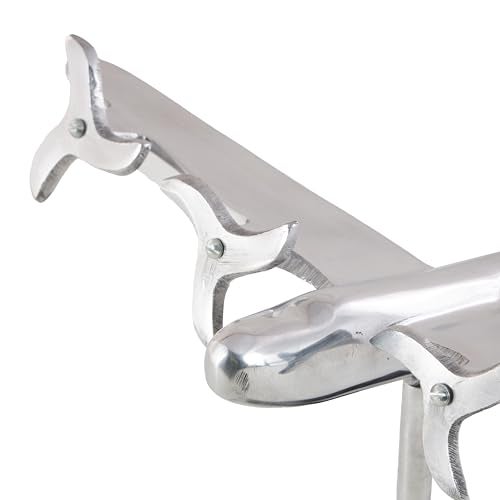 Deco 79 Aluminum Metal Airplane Decorative Sculpture Home Decor Statue with Black Base, Accent Figurine 12" x 16" x 11", Silver - Image 5
