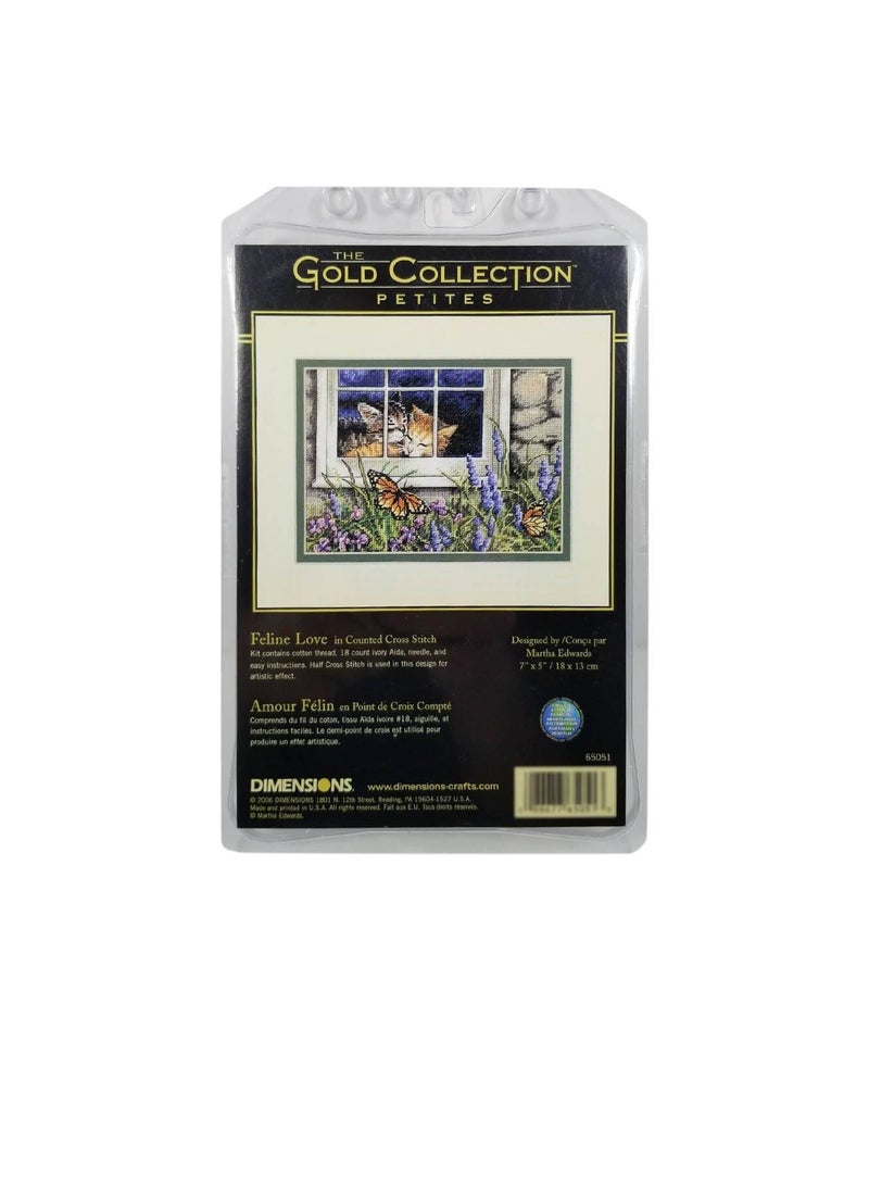 Dimensions - Love Gold Petite Counted Cross Stitch Kit - Image 1
