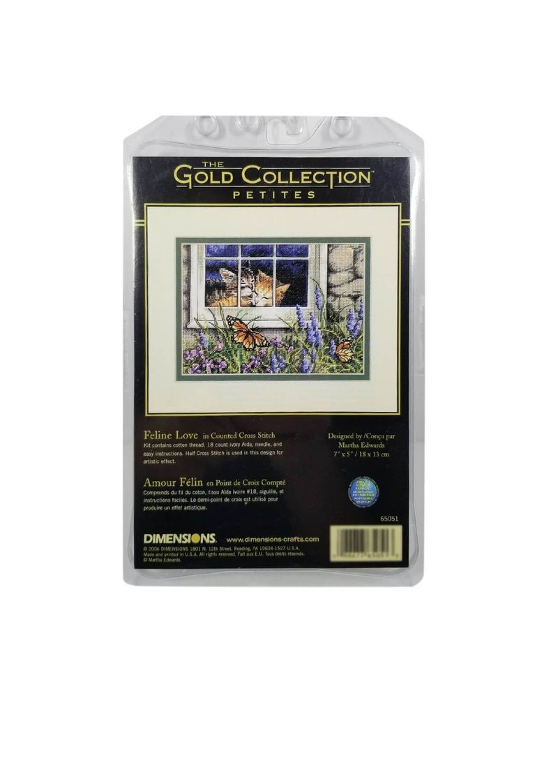 Dimensions - Love Gold Petite Counted Cross Stitch Kit - Image 1