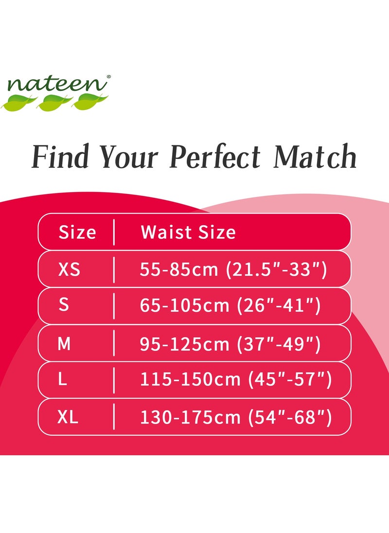 nateen حفاضات ناتين كومبي بلس للكبار، مقاس X-Large، مقاس الخصر 130-175 سم، 10 حفاضات للبالغين، مع طبقة فائقة الامتصاص، مانعة للتسرب، ملابس داخلية للاستعمال مرة واحدة للرجال والنساء - قدرة امتصاص 2240 مل.  - Image 5