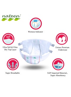 nateen Nateen Combi Plus Incontinence Adult Diaper,X-Large,Waist Size 130-175cm,10 Count Adult Diapers,with Super Absorbent Layer,Leak Guard,Disposable Underwear for Men&Women-2240ml Absorbency.  - Image 3