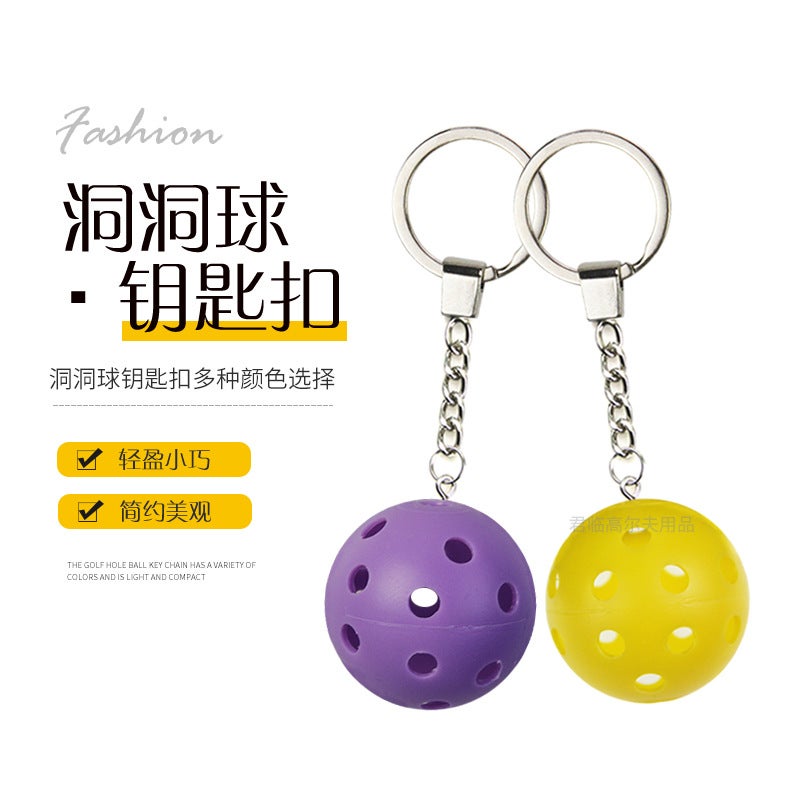 Golf Key Chain Hole Ball Key Chain Pendant Gift Ball Colored Ball Pendant Ball Car Decoration Light N Color - Image 4