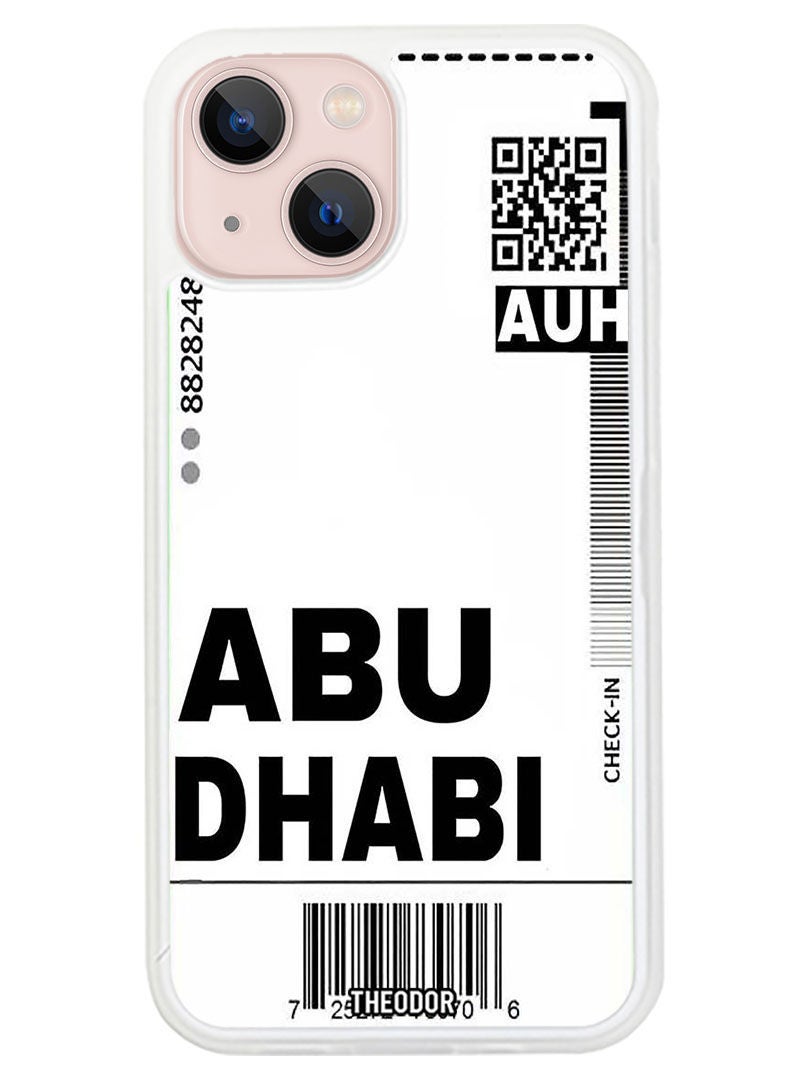 Theodor Protective Case Cover For APPLE IPHONE 14 AUH boarding pass (White Bumper) - Image 1