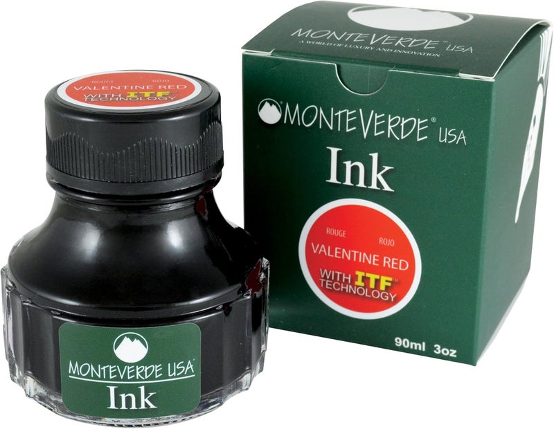 Monteverde USA Ink with ITF Technology, 90 ml Valentine Red (G308RD) - Image 4