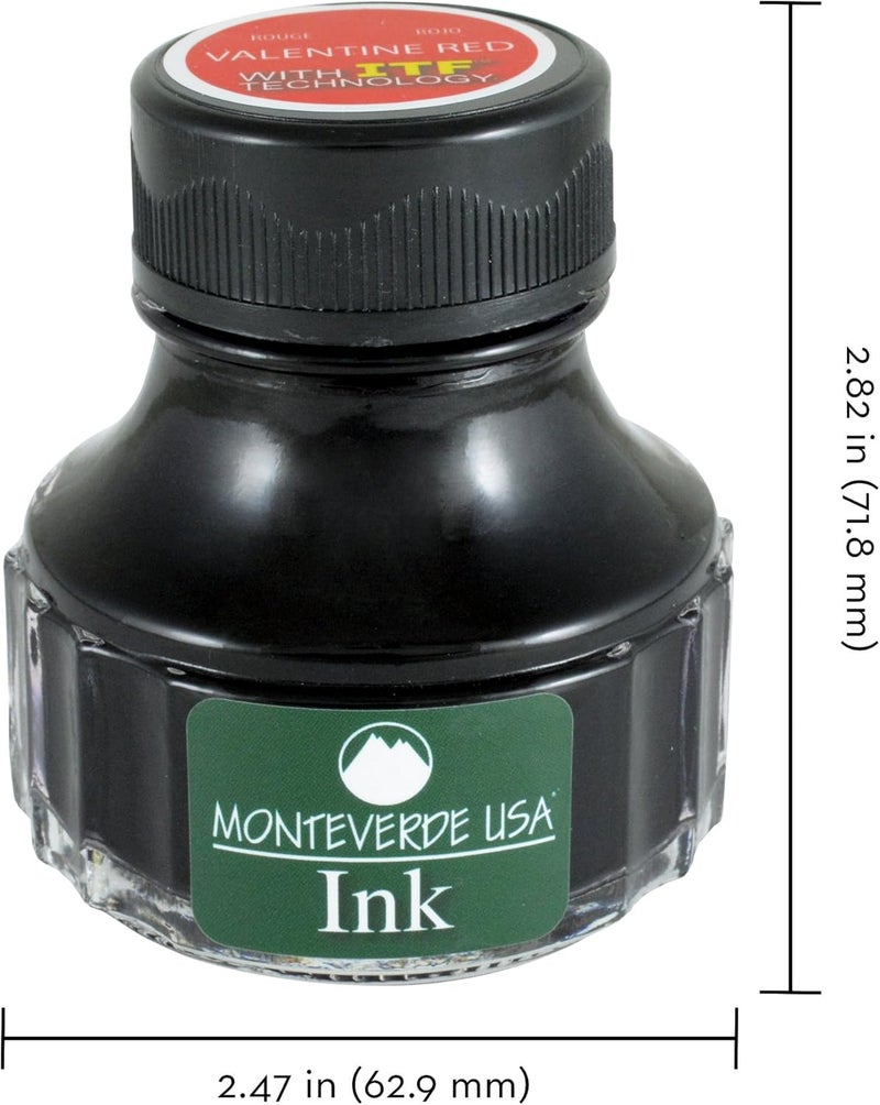 Monteverde USA Ink with ITF Technology, 90 ml Valentine Red (G308RD) - Image 2
