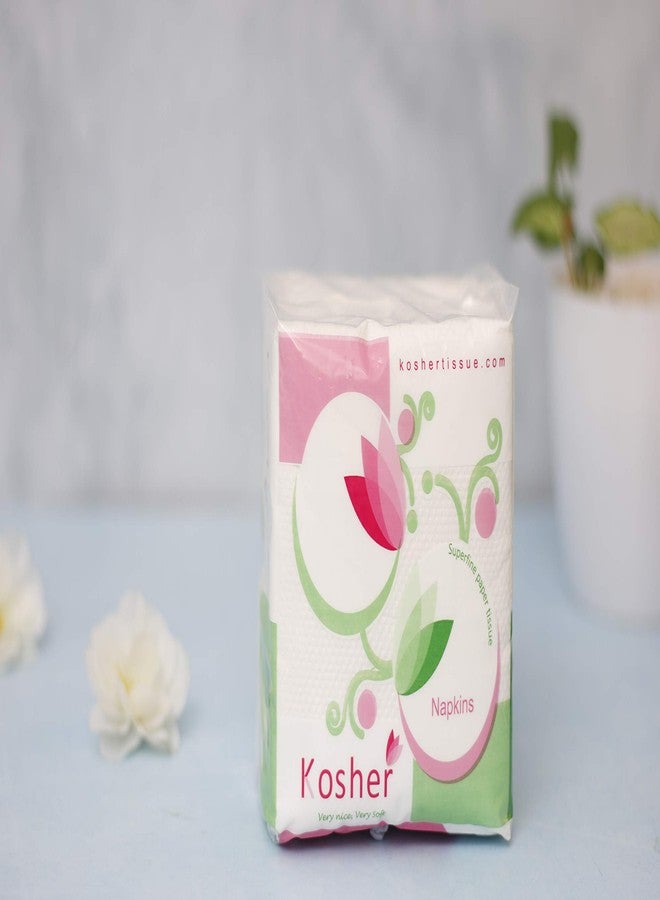 Kosher Tissue Paper Napkins/Table Napkins | 22 x 22 cm | 100 Pieces | Pack of 6 (600 Napkins) - Image 2