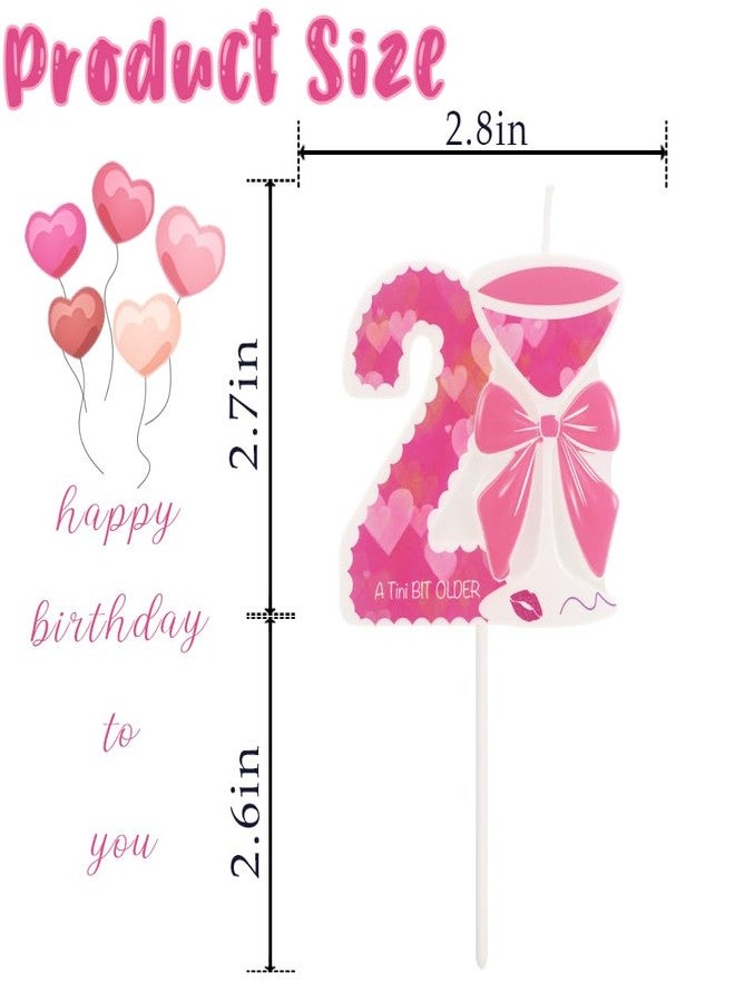 ElekFX Pink 21st Birthday Decorations for Her - Heart Print Number 21 Candle, Valentines Day Decor for 21 Valentine Anniversaries Birthday Celebrations - Image 2
