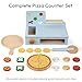 Pillowhale Wooden Pizza Play Set for Kids 36 Slice and Serve Pretend Play Food with HookandLoop Cutting Pizza Counter Toy with Storage Oven 24 PCS Kitchen Role Play Gift - Image 4