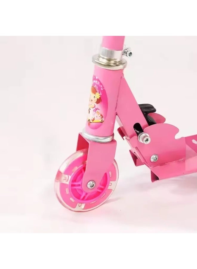 Three-wheeled children's scooter – foldable with adjustable height and fun cartoon design - Image 3