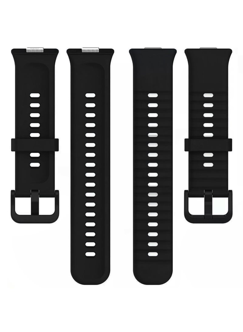 CATANES Wristband for Huawei Watch Fit 3/Fit 4/Fit 4 Pro Bands, Silicone Bracelet Quick Release Arm Band, Replacement Smartwatch Band Quick Release Sport Strap - Black  - Image 4