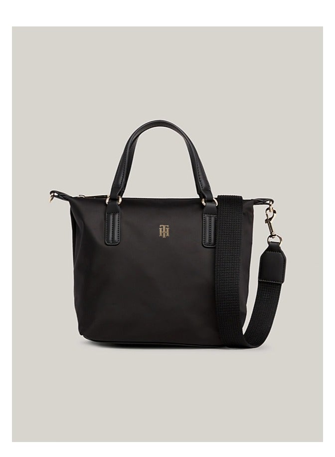 Tommy Hilfiger Plus Tommy Hilfiger Handbag for Women Large Capacity Fashion Shoulder bag Satchel with Detachable Shoulder Strap,Black  - Image 1