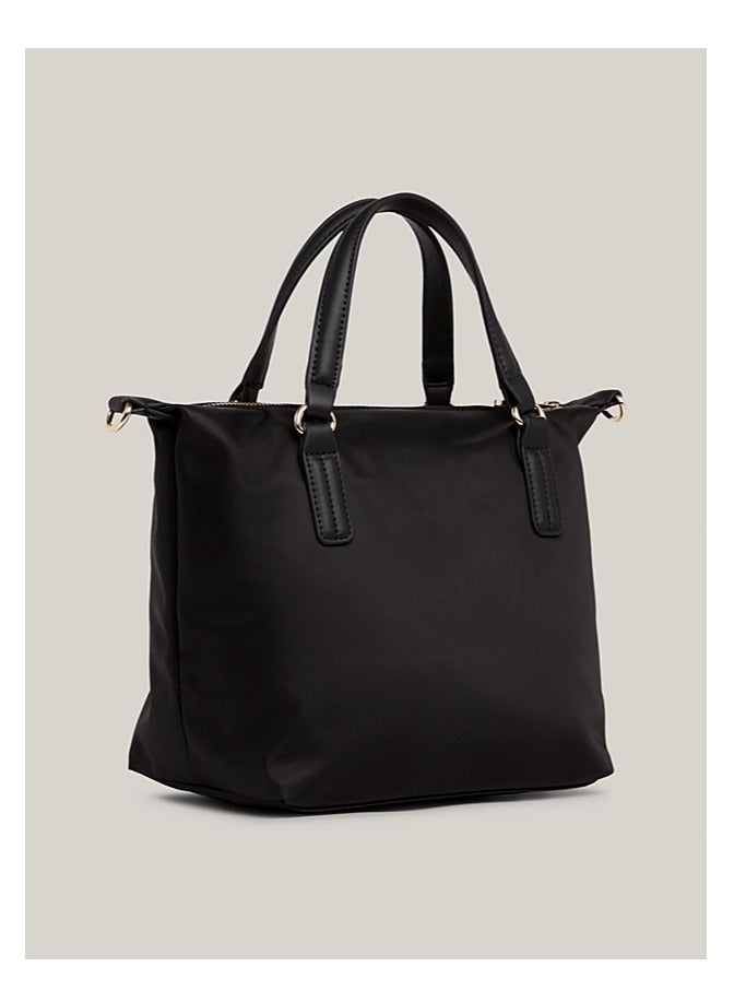 Tommy Hilfiger Plus Tommy Hilfiger Handbag for Women Large Capacity Fashion Shoulder bag Satchel with Detachable Shoulder Strap,Black  - Image 3