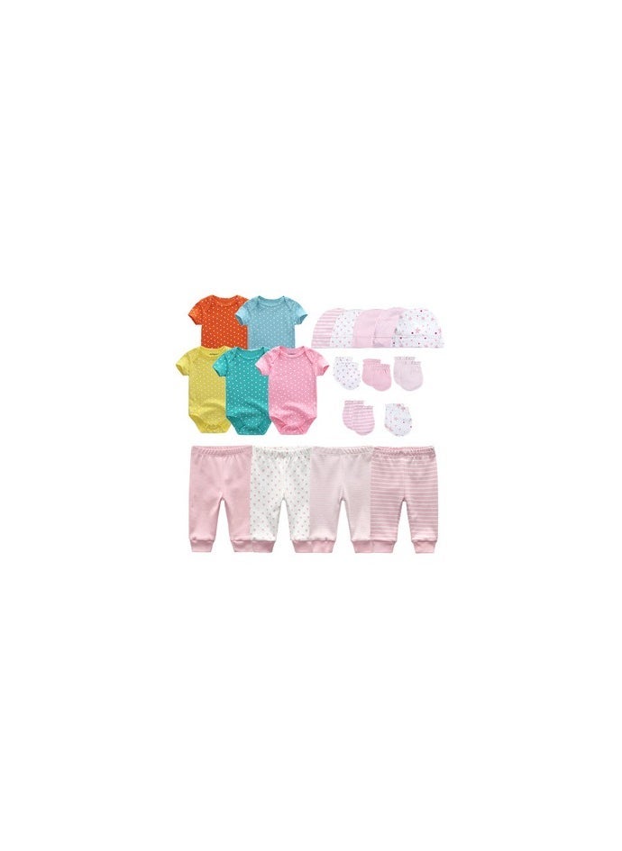 RedMapleTEK 19-Piece Set Of Newborn Baby Jumpsuit, Pants, Hat, Gloves, Socks - Image 1