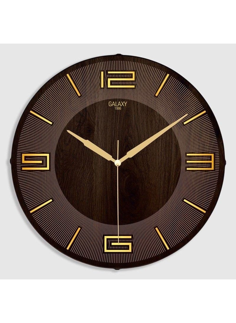Galaxy Exclucive Compass Series Domed Classic Dial Home and Office Wall Clock 35 cm Brown 
