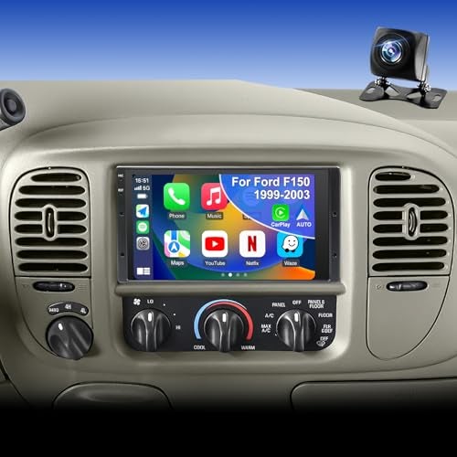 iCarSEPTON 5Gwifi Upgrade Radio for Ford F150 1999-2003 F250/F350 1998-2004, Ranger 1998-2011, Expedition 1999-2002, E150/E250/E350 1999-2008, 6.8in Touchscreen Setero Apply Carplay Android Auto Bluetooth GPS FM - Image 1