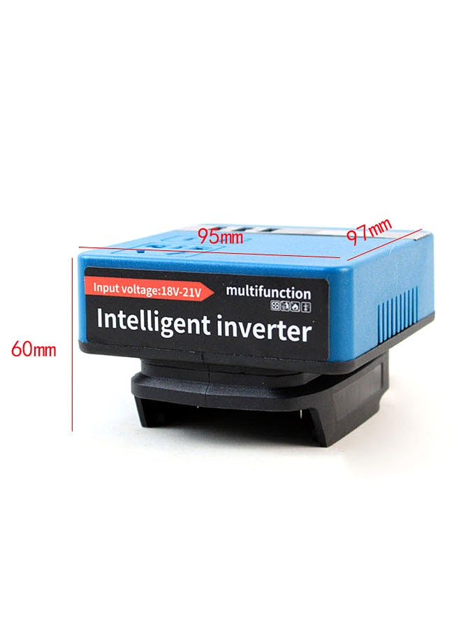 Generic 120W Lithium Battery Inverter Multifunction Lithium Tools Battery Inverter 21V to 220VAC Inverter Dual-engine Intelligent Multiple Protections Inverter  - Image 2