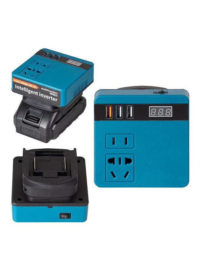 Generic 120W Lithium Battery Inverter Multifunction Lithium Tools Battery Inverter 21V to 220VAC Inverter Dual-engine Intelligent Multiple Protections Inverter  - Image 3