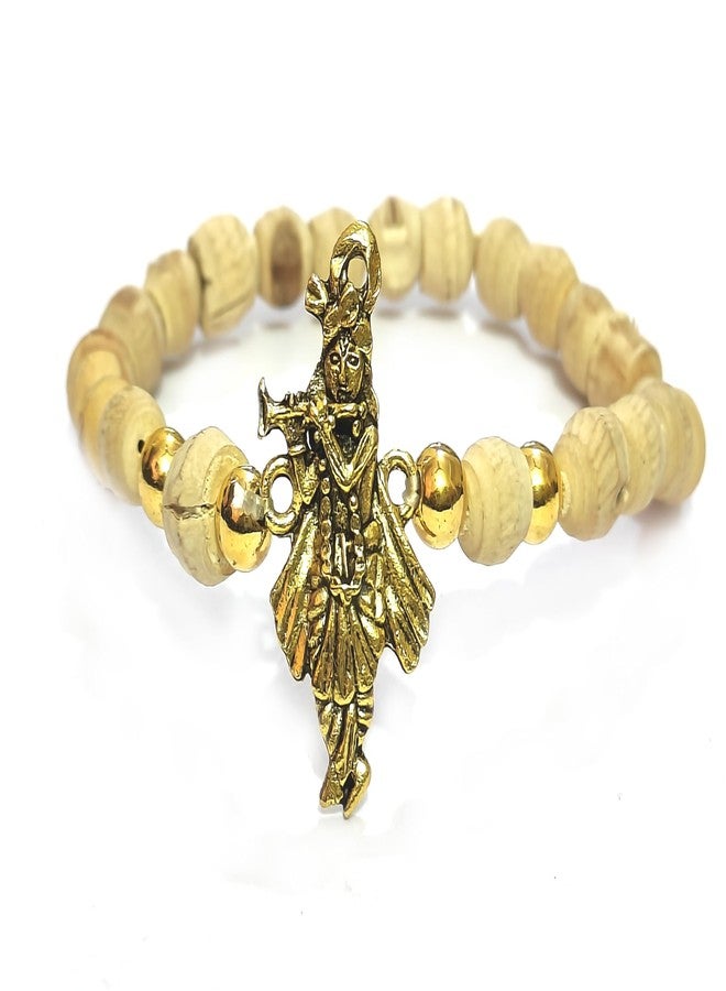 ASTROGHAR Auspicious Krishna Ji Lucky Charm Tulsi Tulsa Ji Beads Protection And Peace Bracelet For Men And Women - Image 1