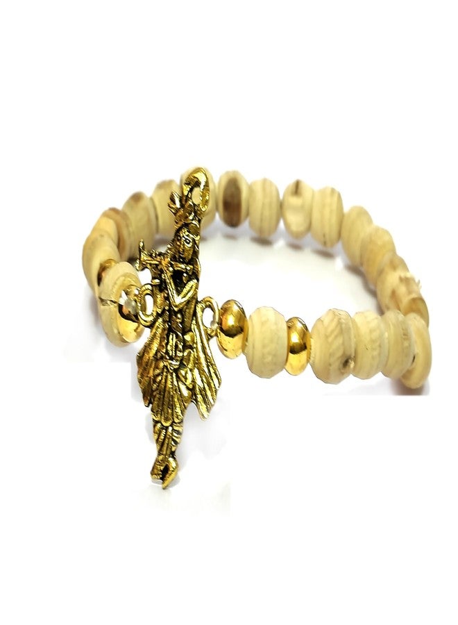 ASTROGHAR Auspicious Krishna Ji Lucky Charm Tulsi Tulsa Ji Beads Protection And Peace Bracelet For Men And Women - Image 3