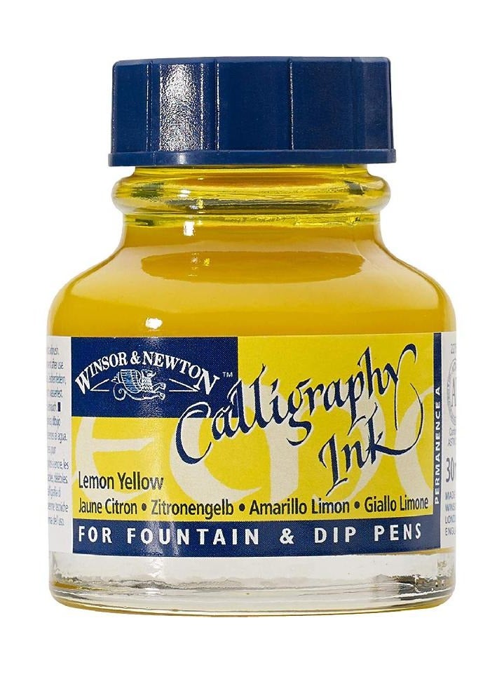 WINSOR & NEWTON Ink for Calligraphy Pen Lemon Yellow