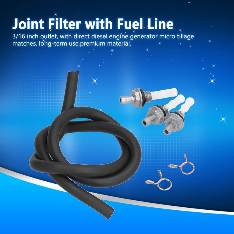 woobles Gas Tank Joint Filter with Fuel Line, Fuel Line Gas Tank Joint Filter 3/16 inch Outlet 1.9ft for Engine for Agriculture - Image 2
