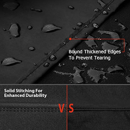 iCOVER Grill Cover- 82 Inch 600D Heavy-Duty Water Proof Patio Outdoor Black Canvas Oversize BBQ Barbecue Smoker Grills Covers G21607 for Weber Char-Broil Brinkmann Holland Napoleon JennAir - Image 5