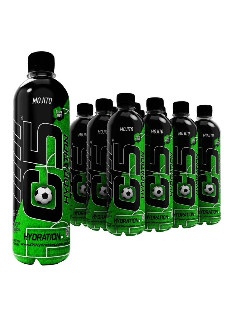 C5 C5 HYDRATION Mojito Electrolytes & Vitamin Water- Zero Sugar, 20 Calorie BCAA for Recovery -VIT B ENERGY, VIT C & E ANTIOXIDANT, VIT D3 for IMMUNITY - Refreshing Ramadan Drink Pack of 12  - Image 1