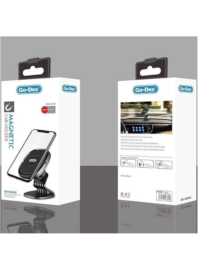 Go-Des Magnetic Phone Mount Holder For Iphone Samsung Huawei Gd-Hd666 - Image 1