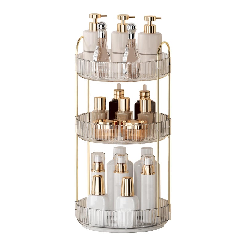 SiiMMM 360 Rotating Makeup Organizer for Vanity 3 Tier Perfume Organizer with Large Capacity Skincare Organizer for Bathroom Counter SpaceSaving Cosmetic Storage for Dresser Countertop Clear - Image 2