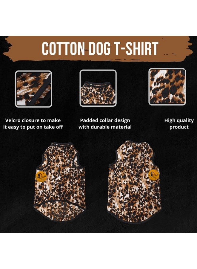 Sage Square Funky Soft Material Dog T-Shirt | Cool/Funky Print Pet | Soft Light Weight | Comfortable & Breathable Dog Clothing | Trendy Vest Outfit (Medium - 18 Inch) (Leopard Print) - Image 5