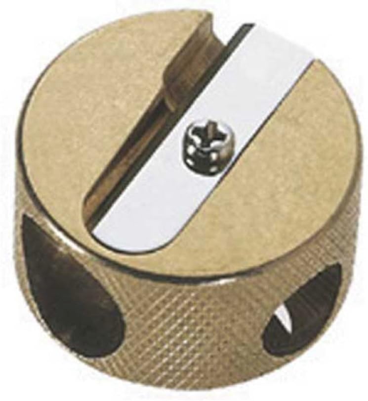 Mobius & Ruppert Brass Round Double Hole Sharpener