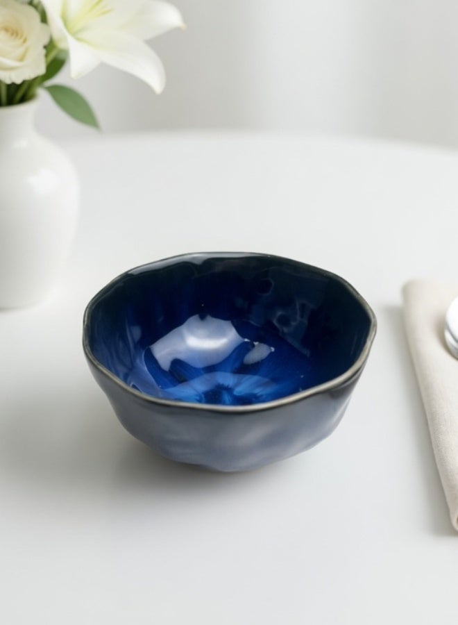 Clink Japanese Style Ceramic Soup Bowl, Premium Porcelain Soup Bowl 6.25 inch, Blue Glaze Ramen Bowl, Handcrafted Ramen Bowl, Perfect for Soup, Rice, Ramen, Cereal, Fruits - Image 2